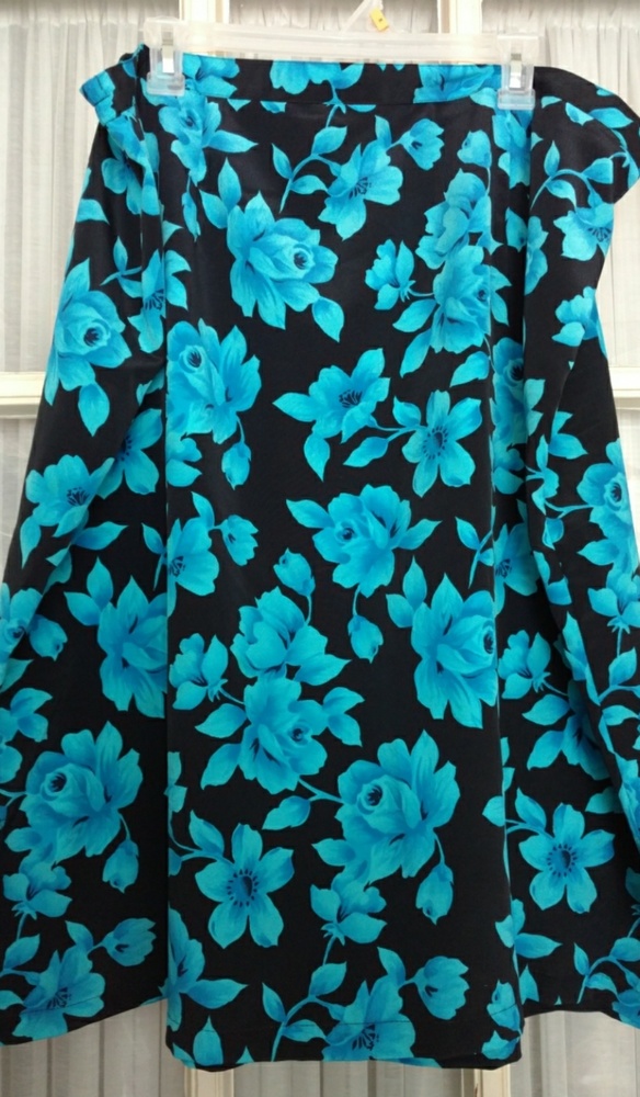 Silky print skirt